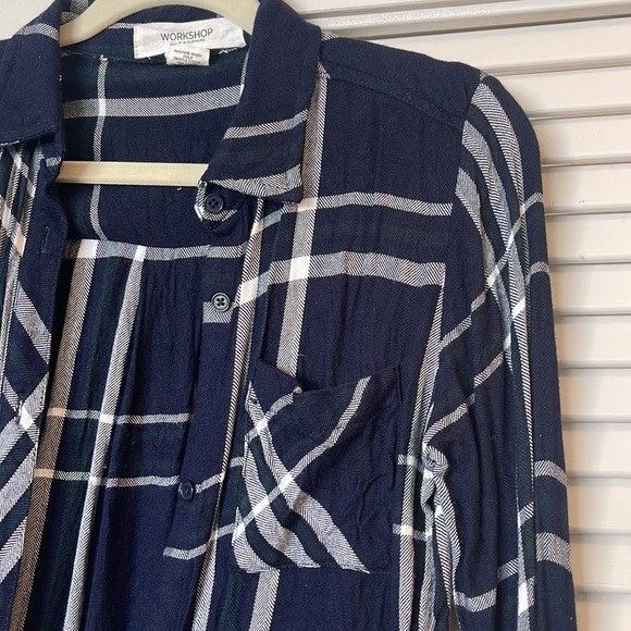 Navy blue Flannel - Picture 2 of 3